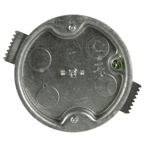 round metal old work electrical box|round shallow wall electrical box.